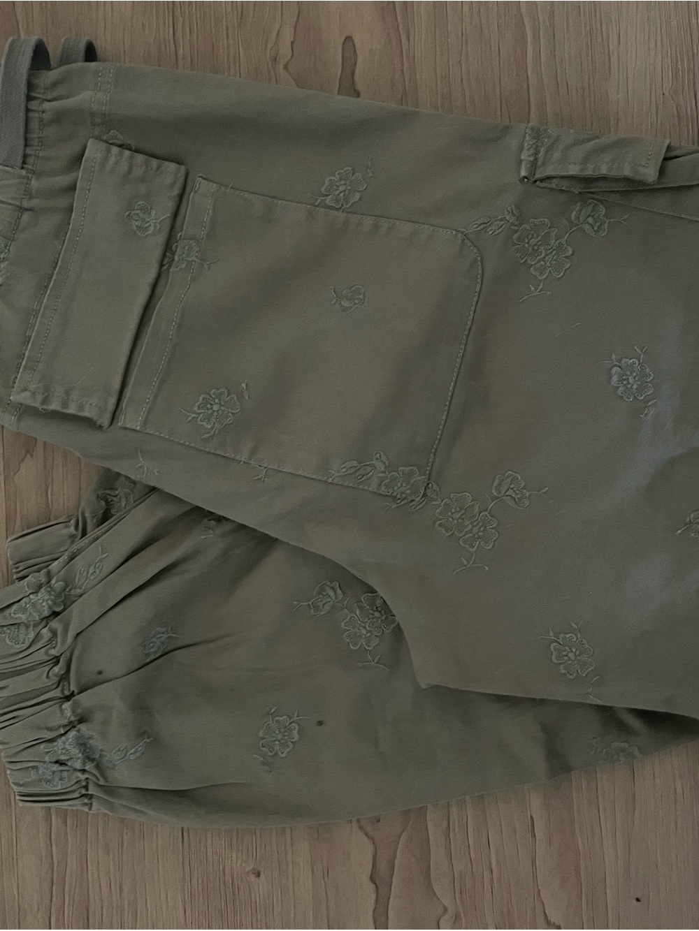 Pilcro Olive Green Cargo Jogger Pants for Women - Picture 6 of 6